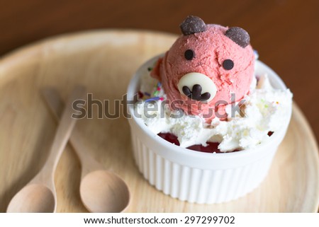 Ice cream cartoon concept