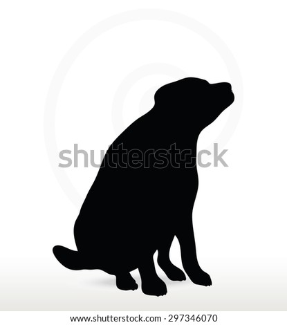 Vector Image - dog silhouette isolated on white background 