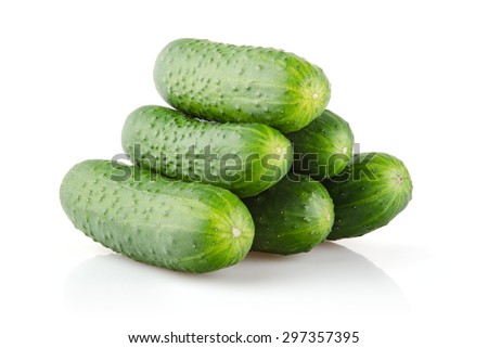 Fresh Cucumbers isolated on white background
