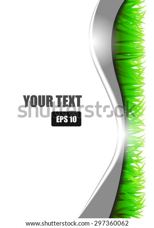 Vector : Abstract background with space for text and grass