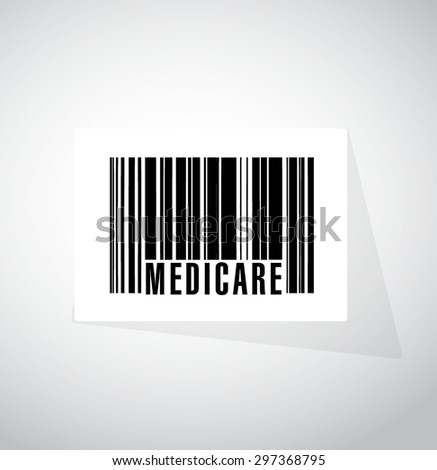 Medicare barcode sign concept illustration design over white