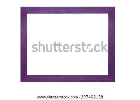 isolated wooden frame on white background