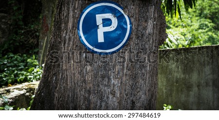Parking Signs Trees