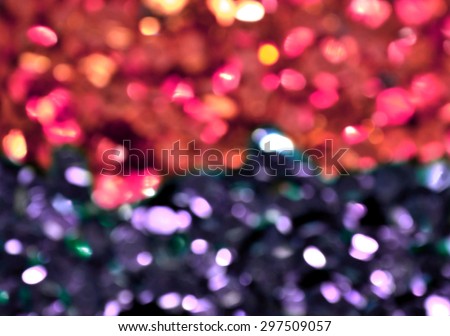 Bright and abstract blurred sea blue and violet background with shimmering glitter