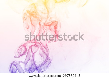 Colorful of smoke on background.