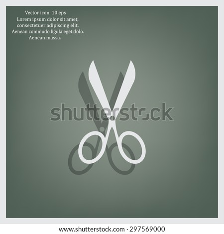 Scissors icon, vector illustration. Flat design style