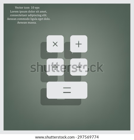 Calculator icon. Flat design style. Eps 10