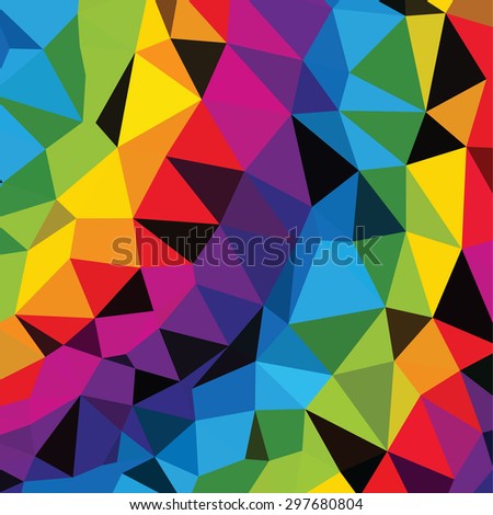 Colorful Triangles Pattern  background. Clip-art