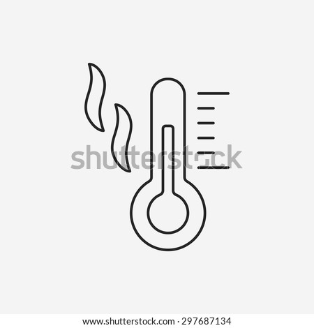 Thermometer line icon Royalty-Free Stock Photo #297687134