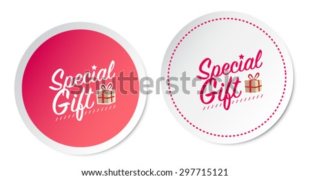 Special Gift Stickers Royalty-Free Stock Photo #297715121