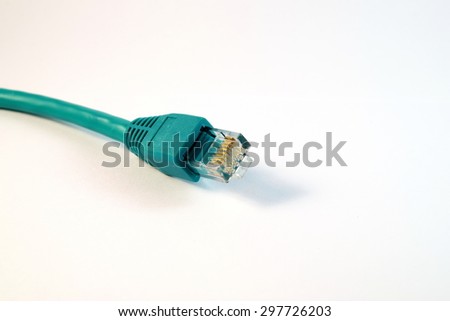 Close-up Network Cable on White Background