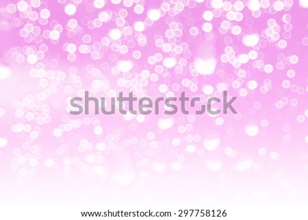 abstract white and pink pastel colors background of bokeh lights or bubbles in soft  colors