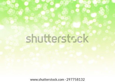abstract white and green pastel colors background of bokeh lights or bubbles in soft  colors