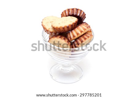 Muffins with  isolated on a white background