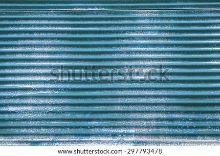 Retro blue tone old metal wall