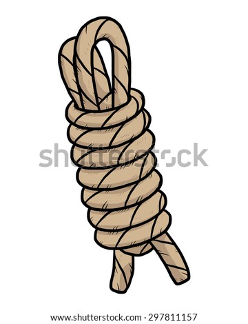 brown rope / cartoon vector and illustration, hand drawn style, isolated on white background. Royalty-Free Stock Photo #297811157