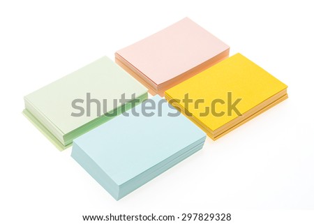 Mock up paper isolated on white background