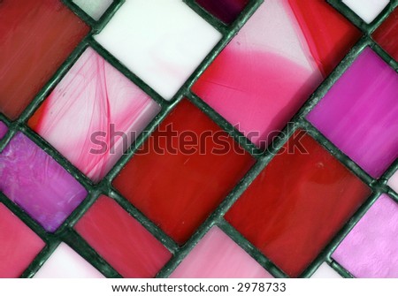 Red Stained Glass Panel