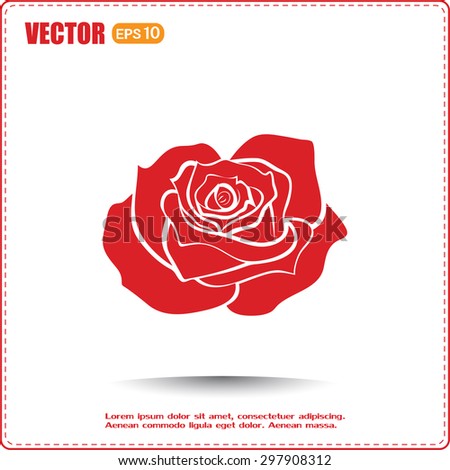 rose vector icon