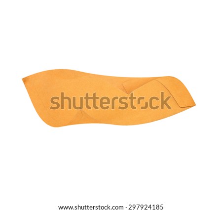 Brown Paper Envelope isolated on white background.