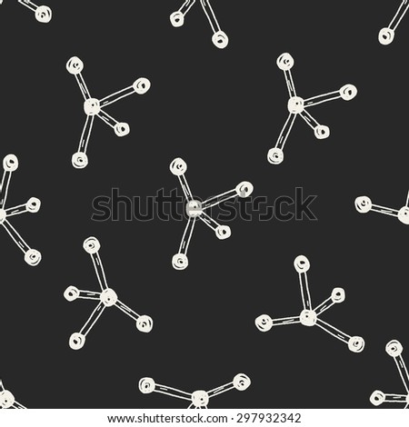 molecule doodle seamless pattern background