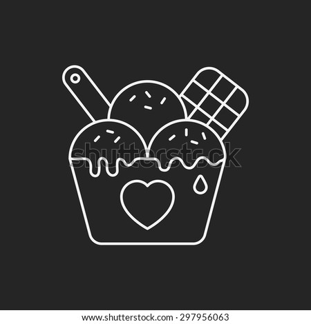 ice cream line icon