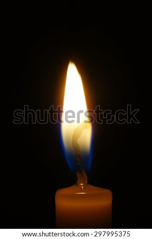 Candle, Isolated On Black Background, 
