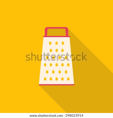 kitchenware grater flat design with long shadow

