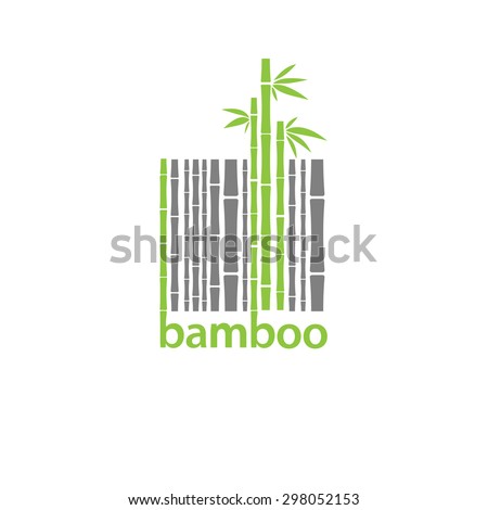 Bamboo logo symbol  stylized as barcode