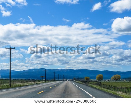 Road side and could sky