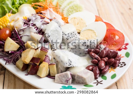 salad on a white background photo taken:07/ 19 /2015