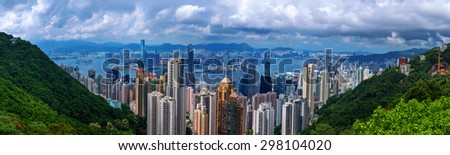 Panoramic skyline and cityscape of Hongkong