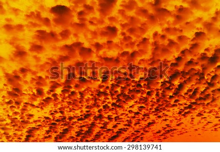Hot magma. Smoke and fire. Abstract danger background.