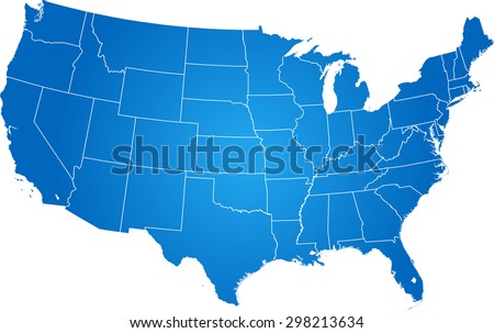 map of USA Royalty-Free Stock Photo #298213634