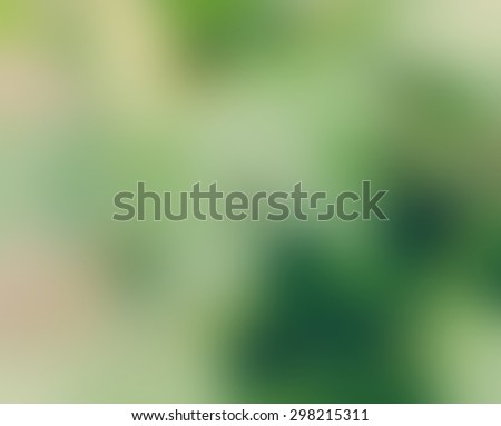 Abstract colored blurred defocused photo of the garden