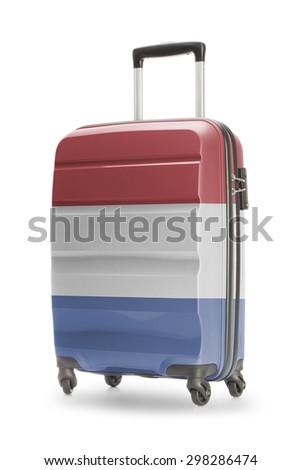 Suitcase painted into national flag - Netherlands