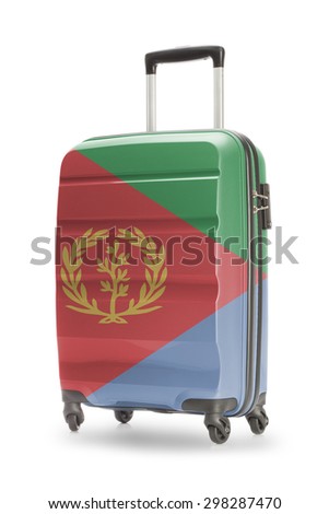 Suitcase painted into national flag - Eritrea