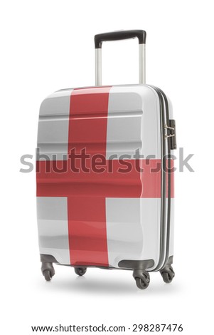 Suitcase painted into national flag - England