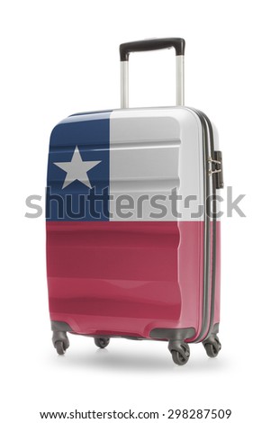Suitcase painted into national flag - Chile