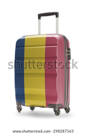 Suitcase painted into national flag - Chad