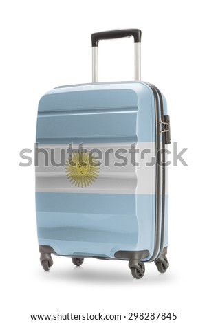Suitcase painted into national flag - Argentina