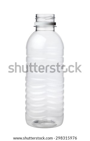 empty plastic bottle isolated on white background Royalty-Free Stock Photo #298315976