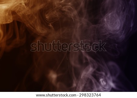 Colorful of smoke on black background.