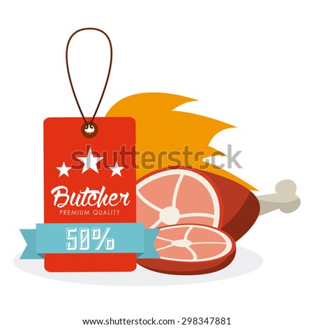 seal butcher design, vector illustration eps10 graphic 