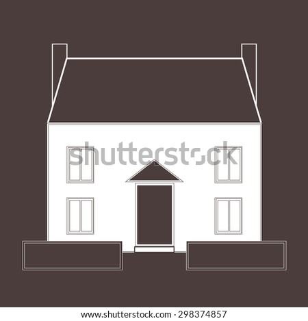 English cottage. Vector illustration