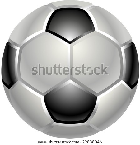 A shiny glossy football or soccer ball icon