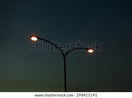 streetlight in evening