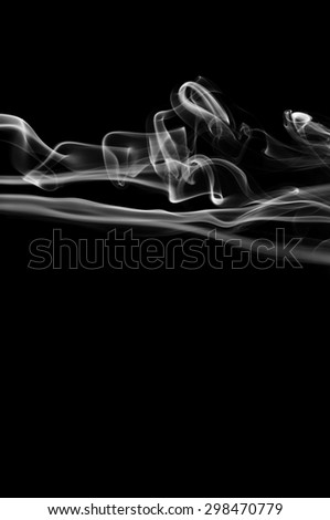 white smoke on black background 