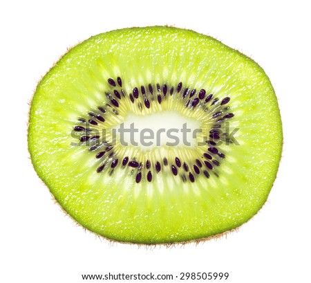 kiwi slice in vivid colors