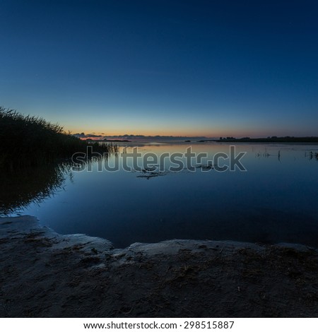 Lake twilight expanse of water